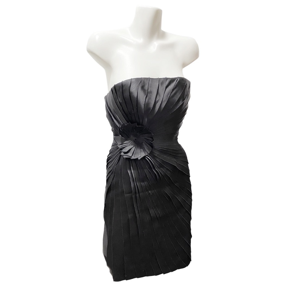 Badgley Mischka Black Strapless Dress - Picture 1 of 3